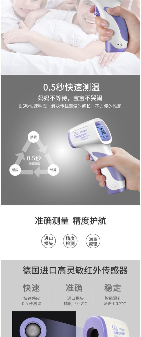 額溫槍，紅外人體測(cè)溫儀詳情_02