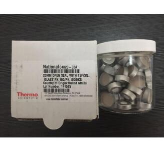 賽默飛 20mm開口蓋，帶PTFE/硅樹脂，100/包